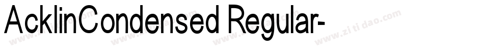AcklinCondensed Regular字体转换